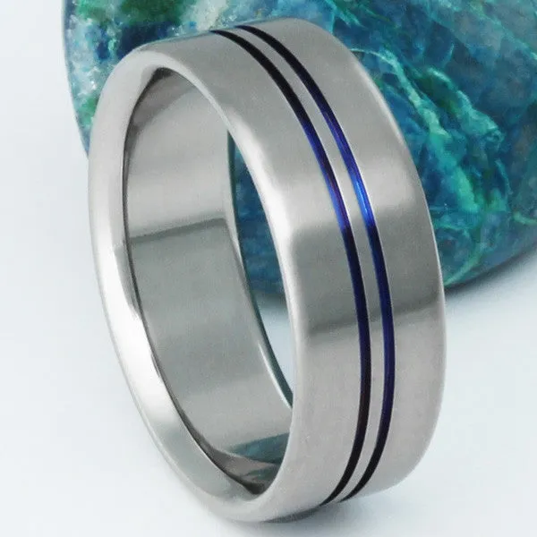 Blue Titanium Rings b21