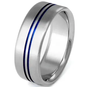 Blue Titanium Rings b21