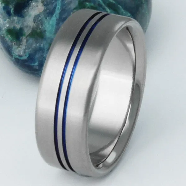 Blue Titanium Rings b21