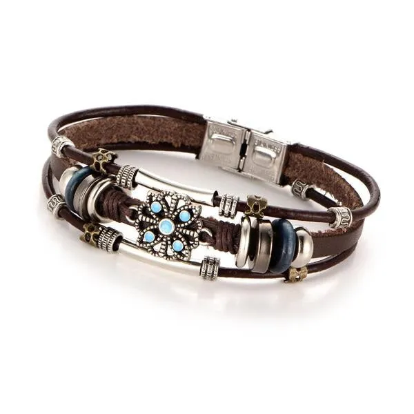 Boho Vintage Punk Flower Bracelets & Bangle