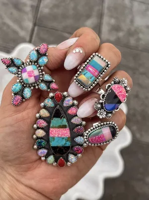 Bold Kandy Multi Colored Sterling Silver Rings |  PREORDER