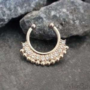 Bold Rose Gold Fake Septum Ring