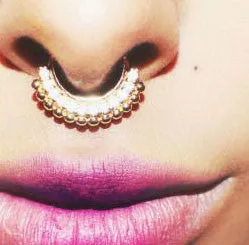 Bold Rose Gold Fake Septum Ring