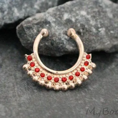 Bold Rose Gold Fake Septum Ring