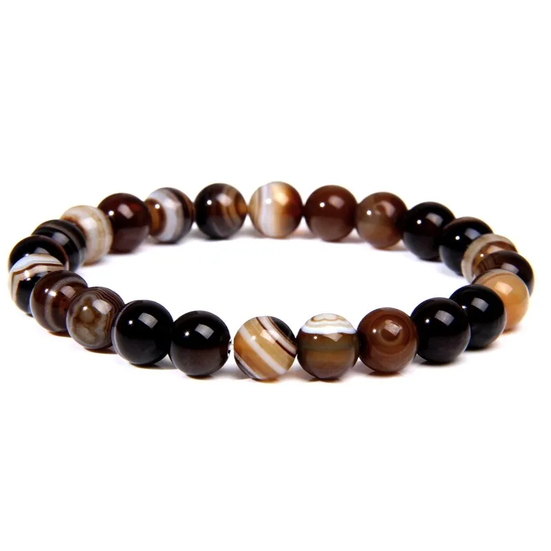 bracelets beaded natural color stones agates beads buddhism wristwear ✈️ free.shipping