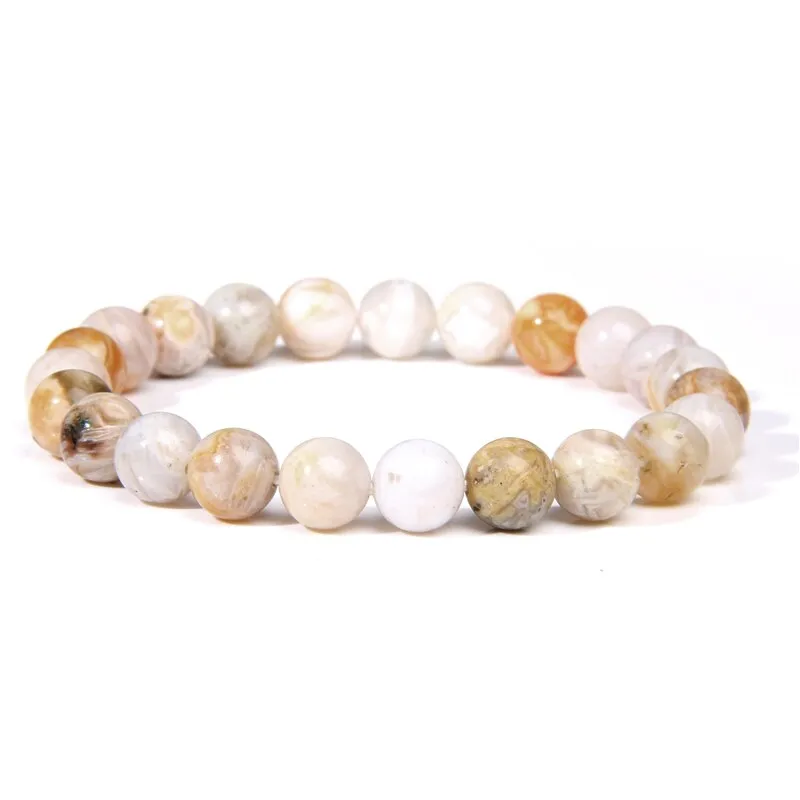 bracelets beaded natural color stones agates beads buddhism wristwear ✈️ free.shipping