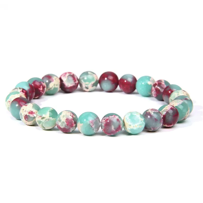 bracelets beaded natural color stones agates beads buddhism wristwear ✈️ free.shipping