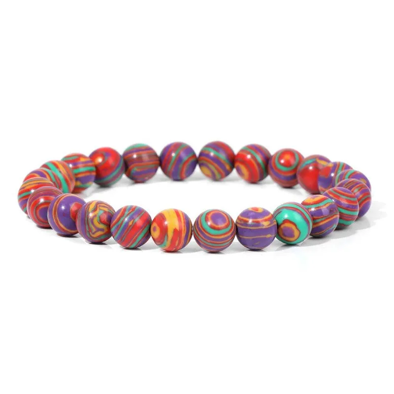 bracelets beaded natural color stones agates beads buddhism wristwear ✈️ free.shipping