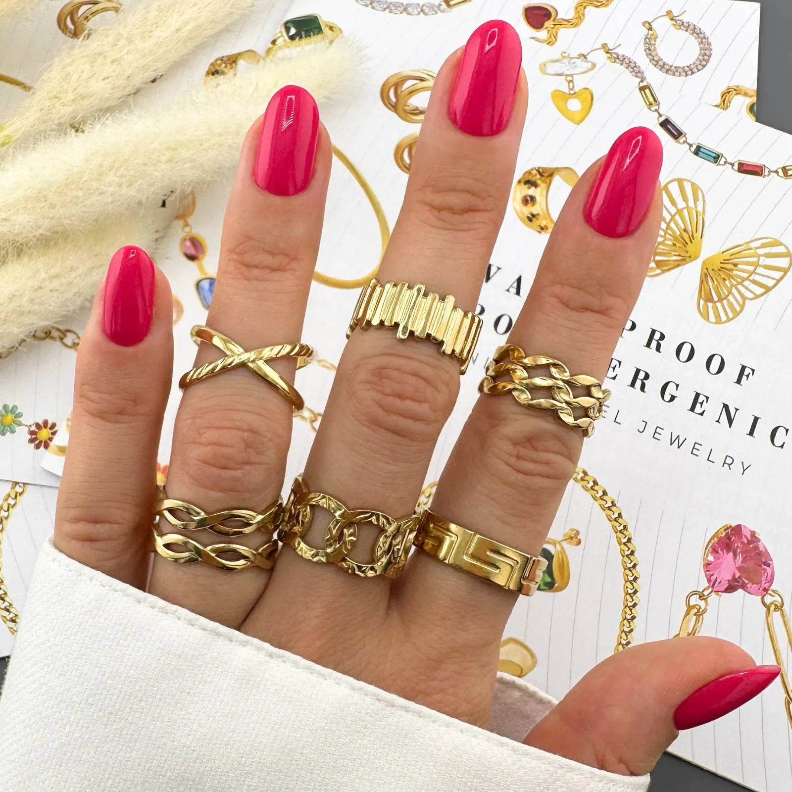 Braided Infinity Cuff Ring – 18K Gold-Plated, Adjustable & Tarnish-Resistant