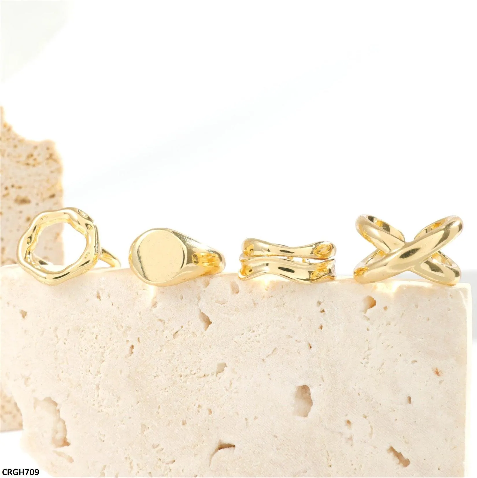 Branded 6 Midi Rings