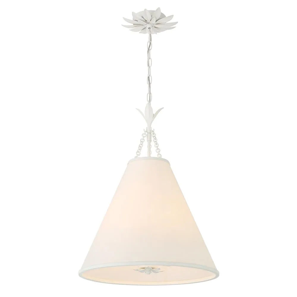 Broche 4 Light Matte White Pendant