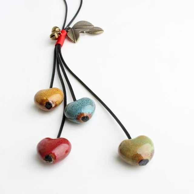 Bronze Plated Alloy Leaves Pendants Necklace