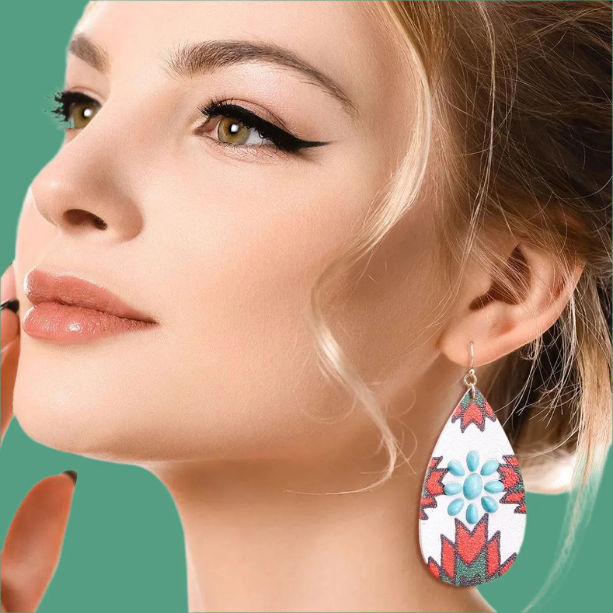 Captivating Santa Fe Teardrop Earrings: Western Style Jewelry