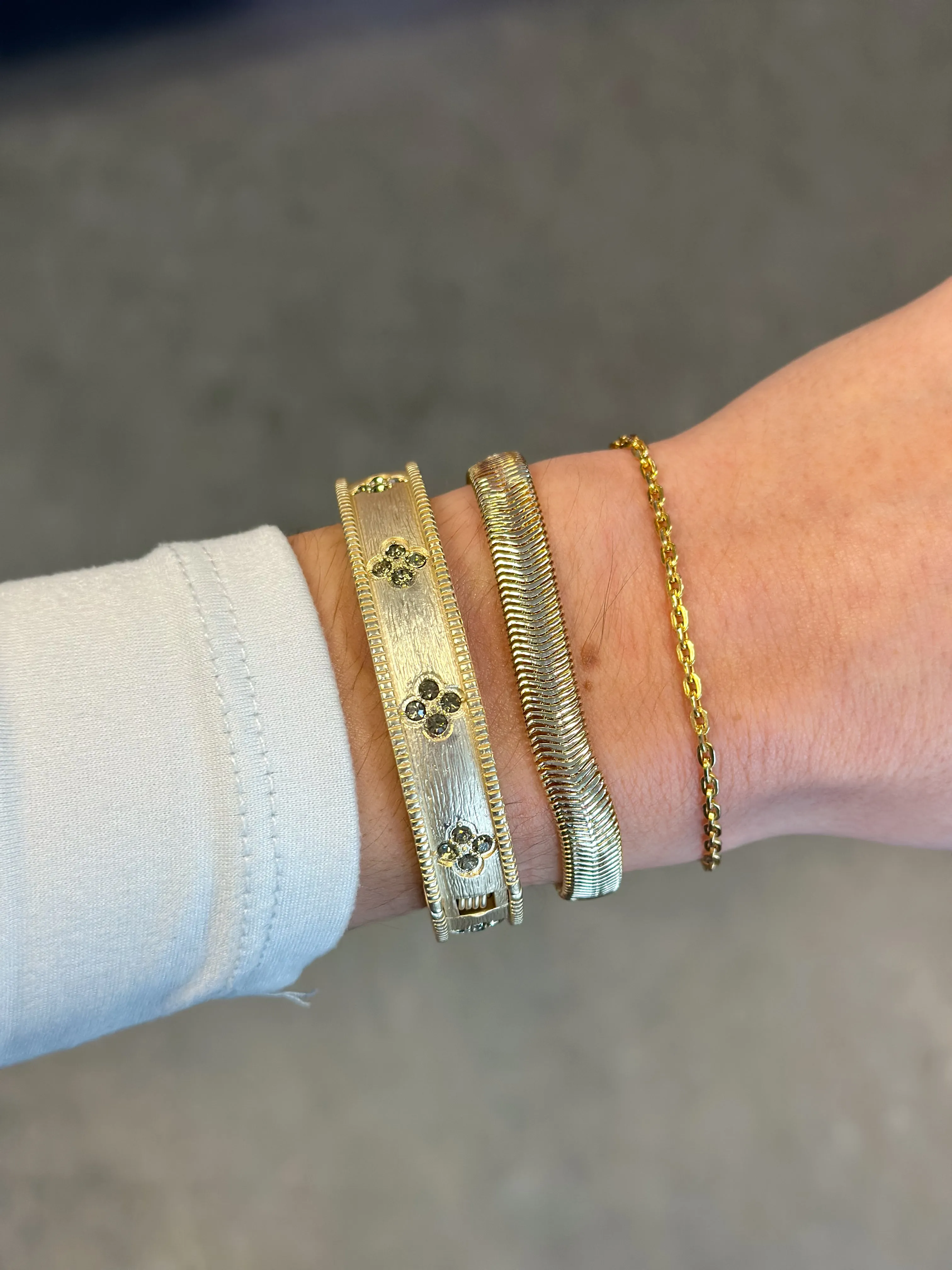 Cecilia CZ Clover Bangle