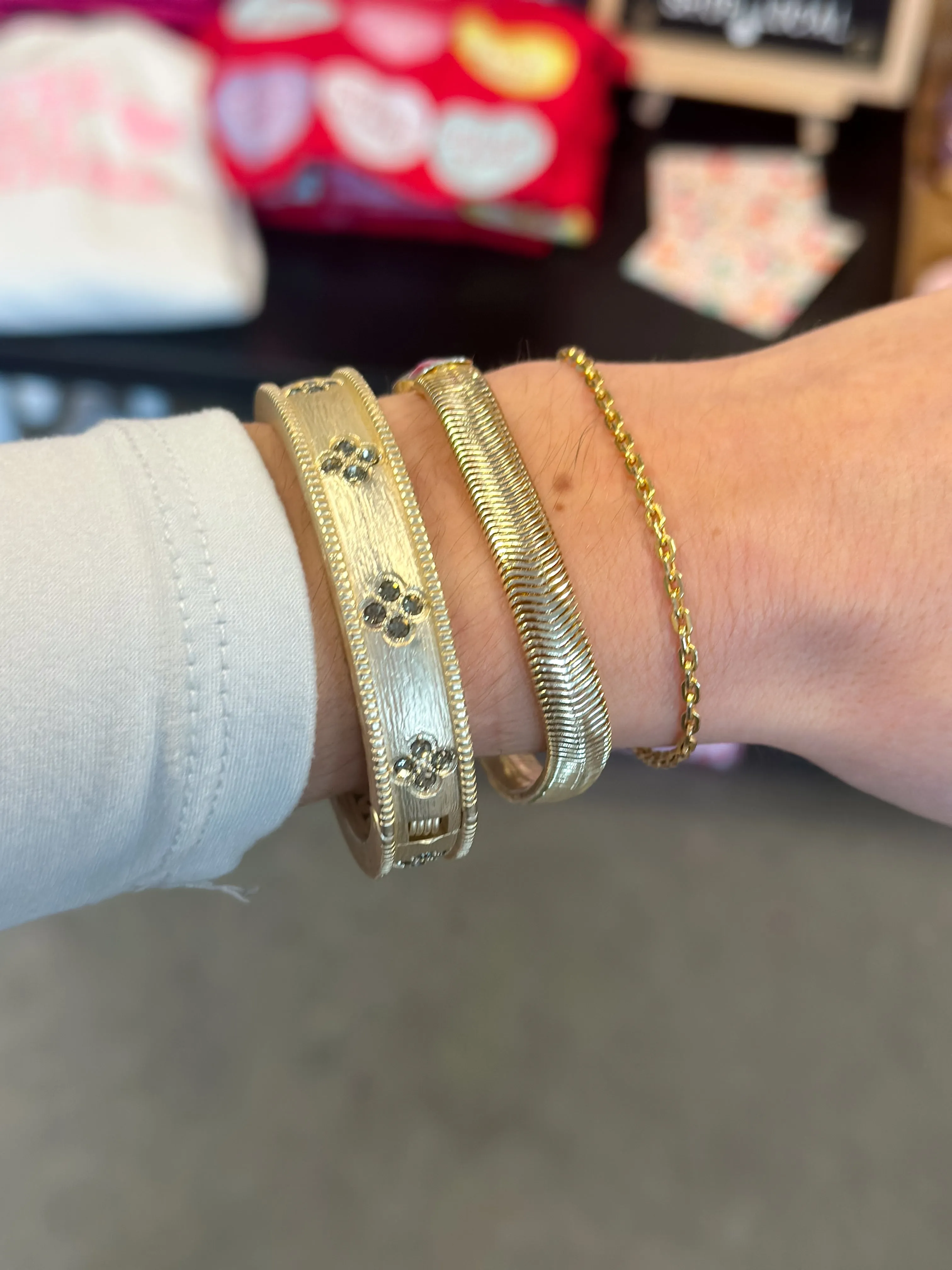 Cecilia CZ Clover Bangle
