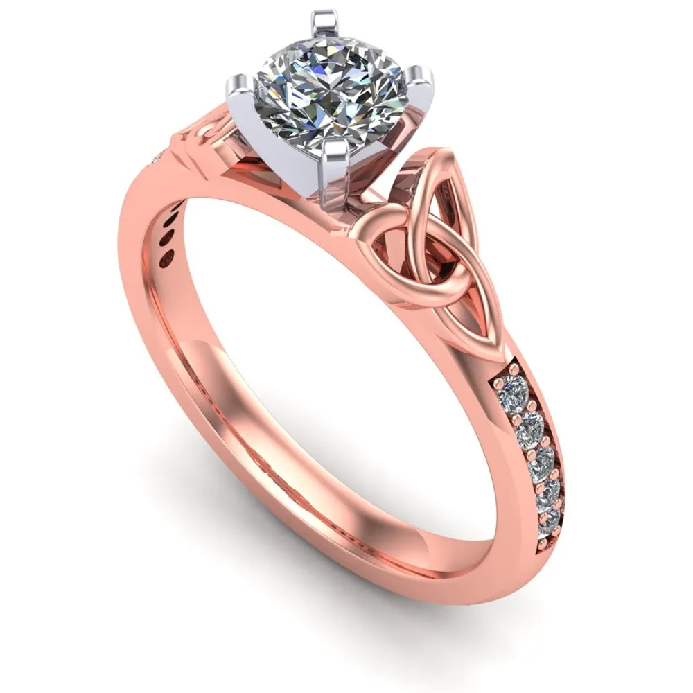 Celtic Engagement Ring AYLIN-1-ROSE-ROUND