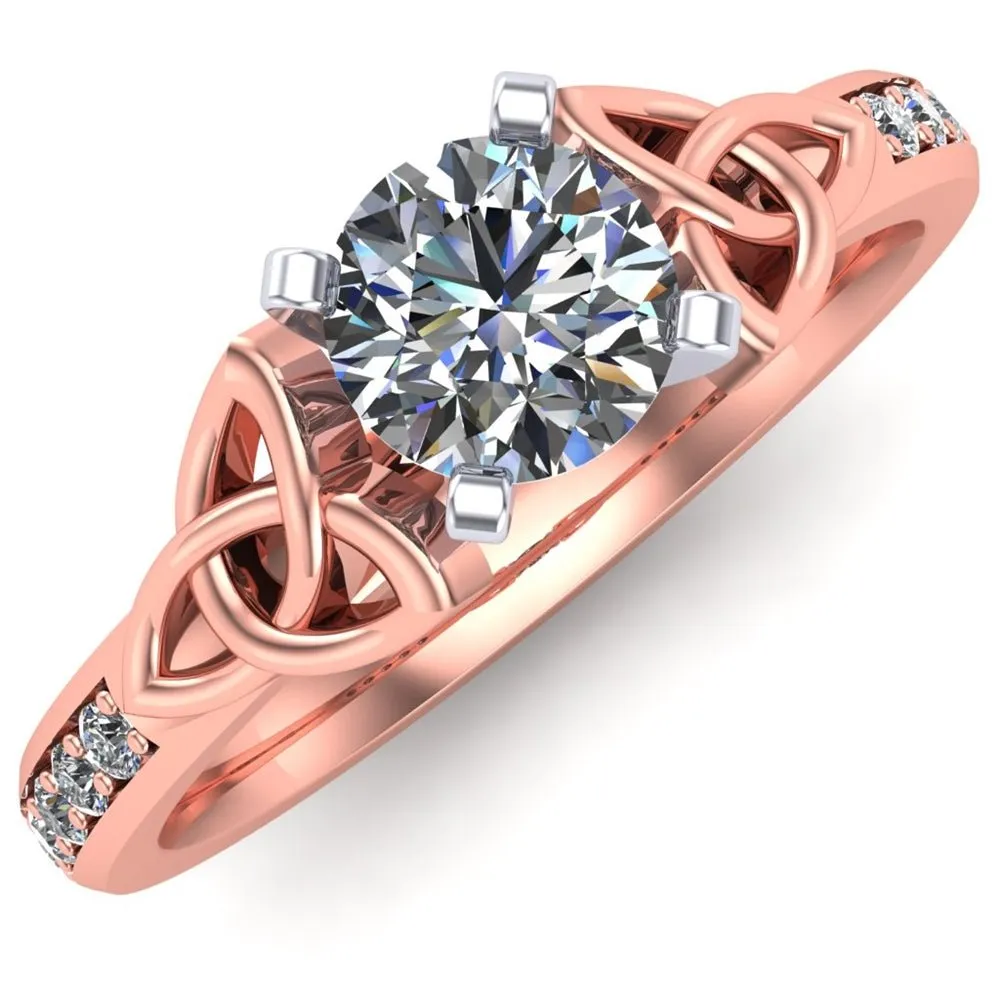 Celtic Engagement Ring AYLIN-1-ROSE-ROUND