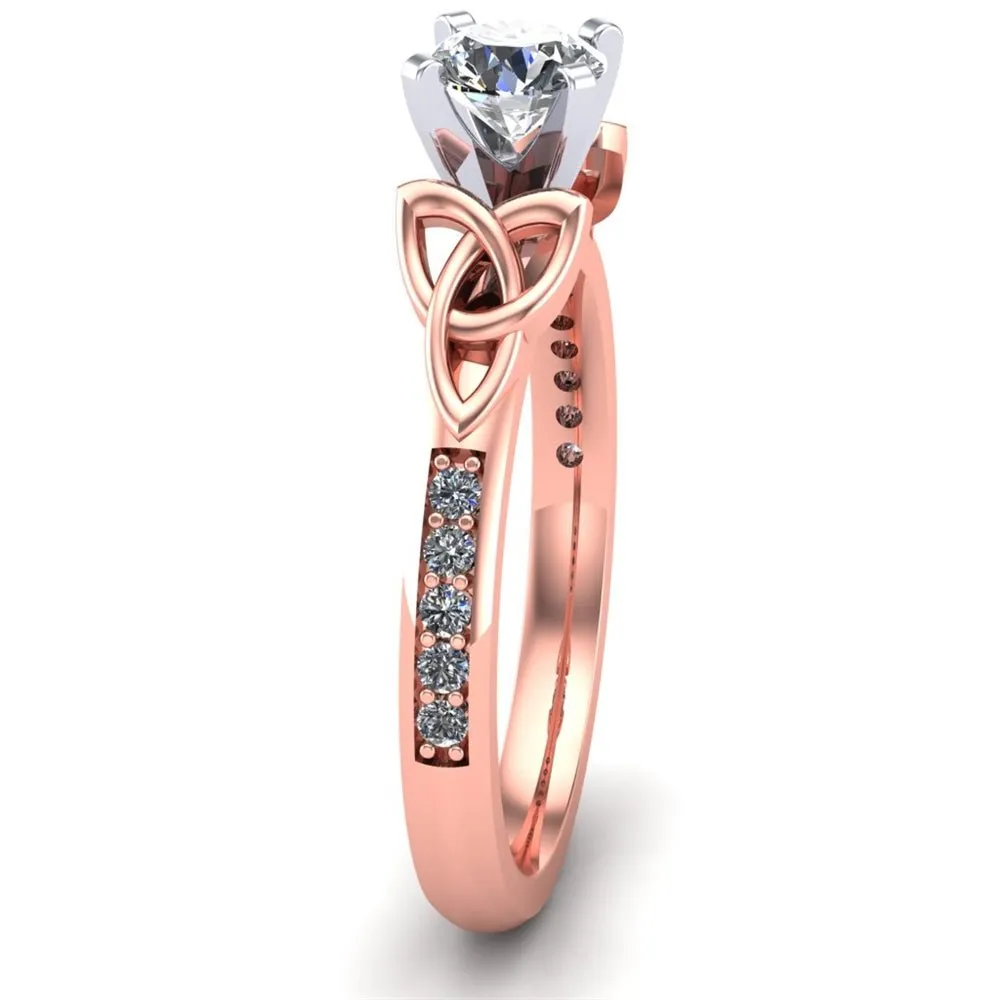 Celtic Engagement Ring AYLIN-1-ROSE-ROUND