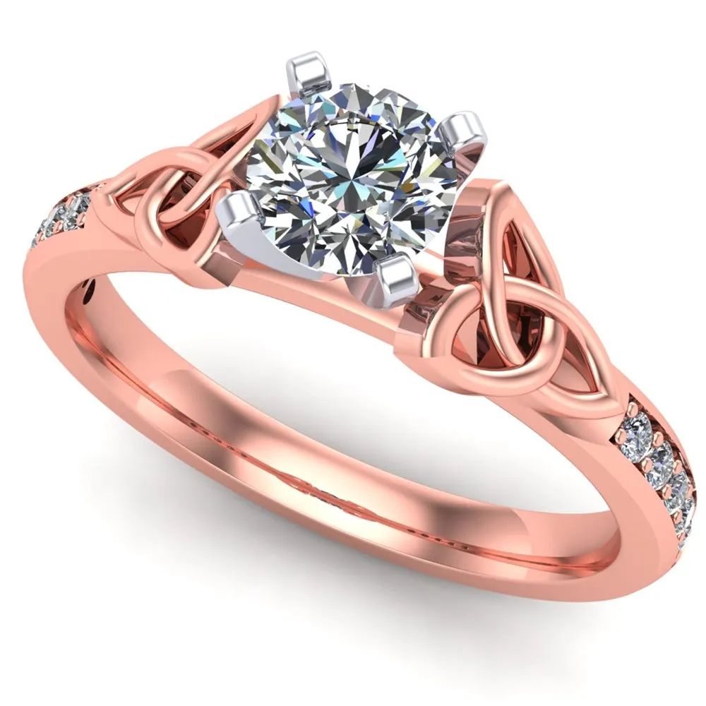 Celtic Engagement Ring AYLIN-1-ROSE-ROUND