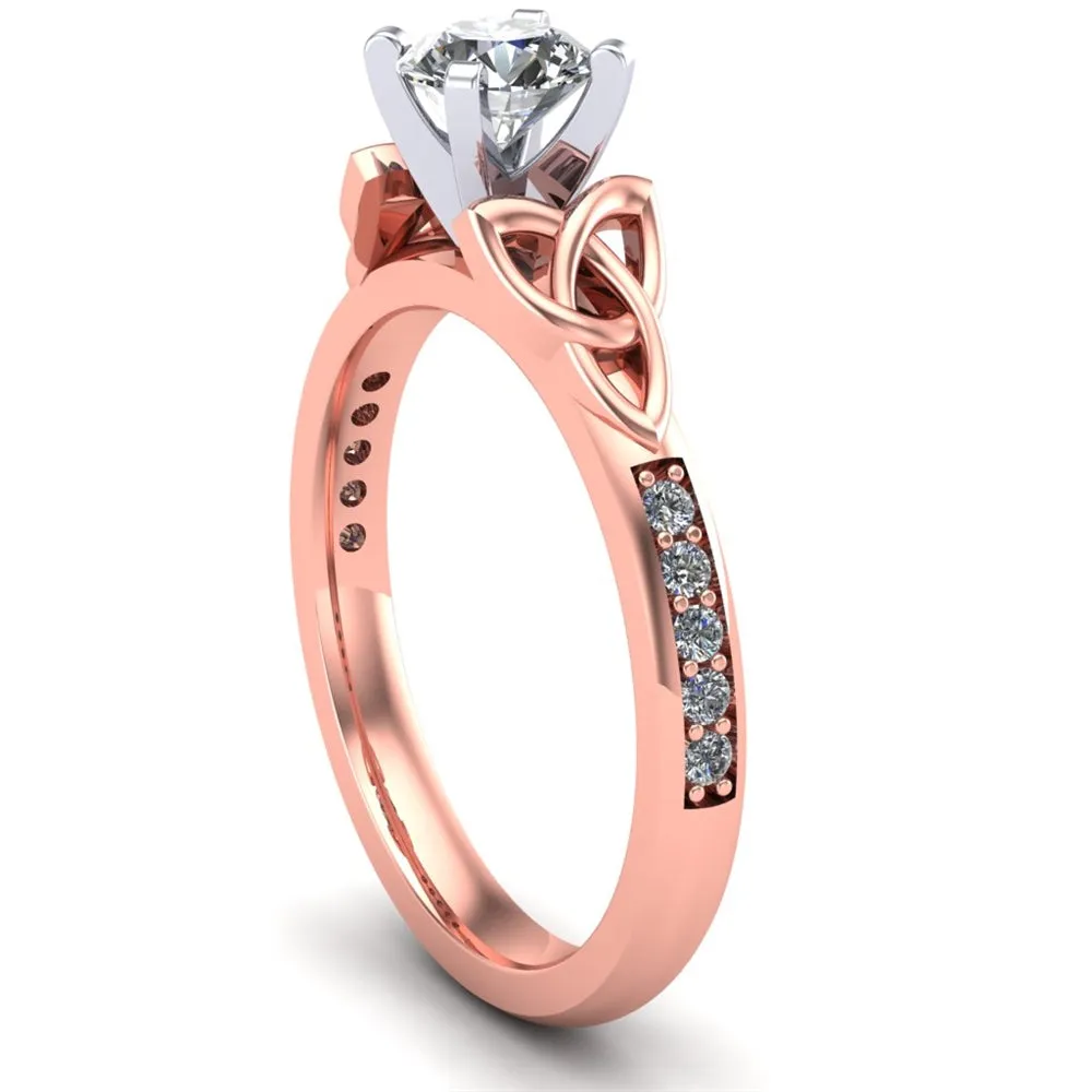 Celtic Engagement Ring AYLIN-1-ROSE-ROUND