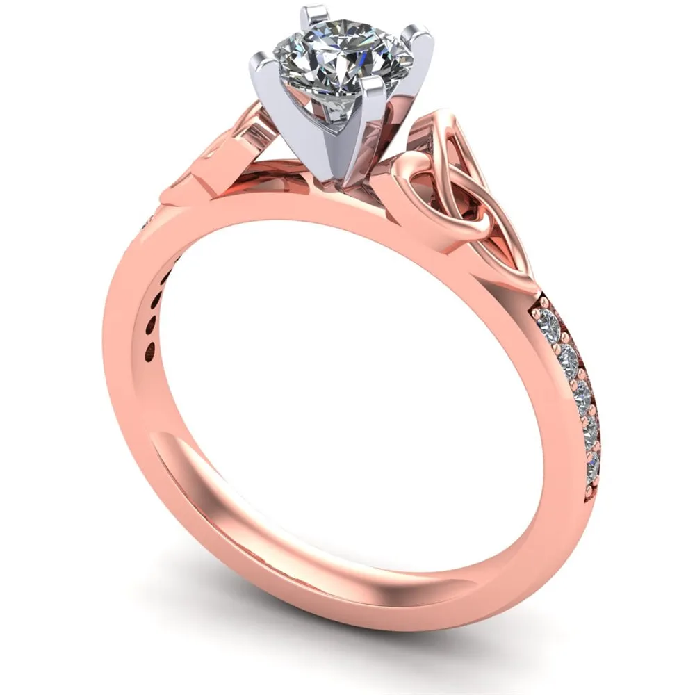 Celtic Engagement Ring AYLIN-1-ROSE-ROUND
