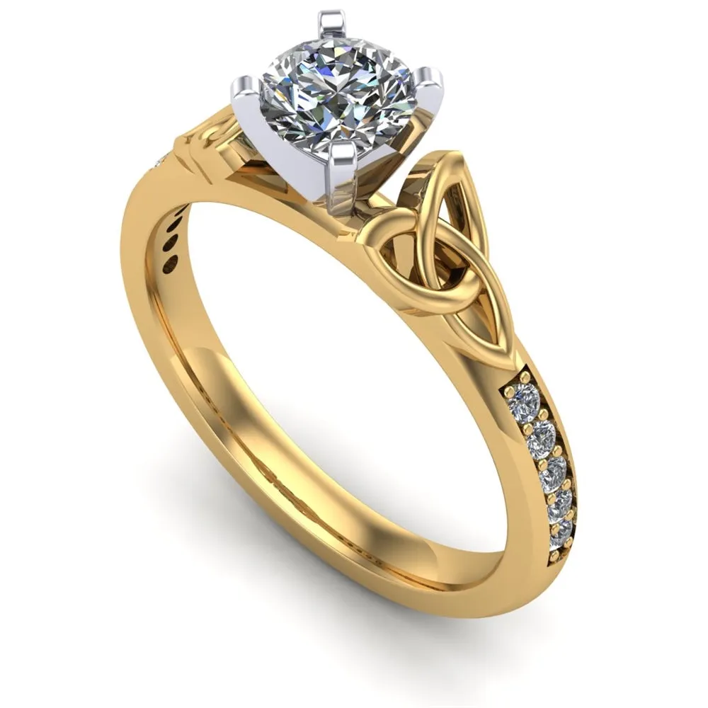 Celtic Engagement Ring AYLIN-1-YELLOW-ROUND