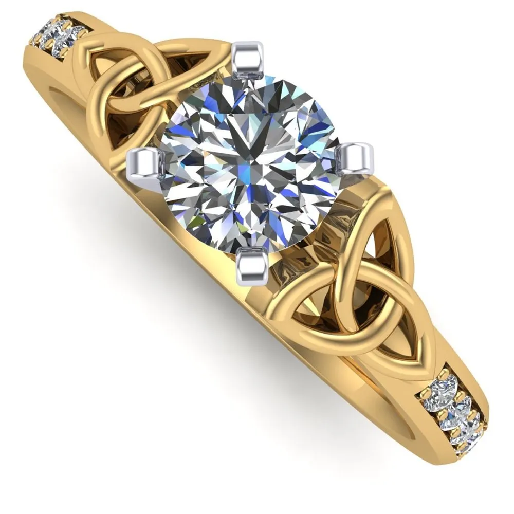 Celtic Engagement Ring AYLIN-1-YELLOW-ROUND