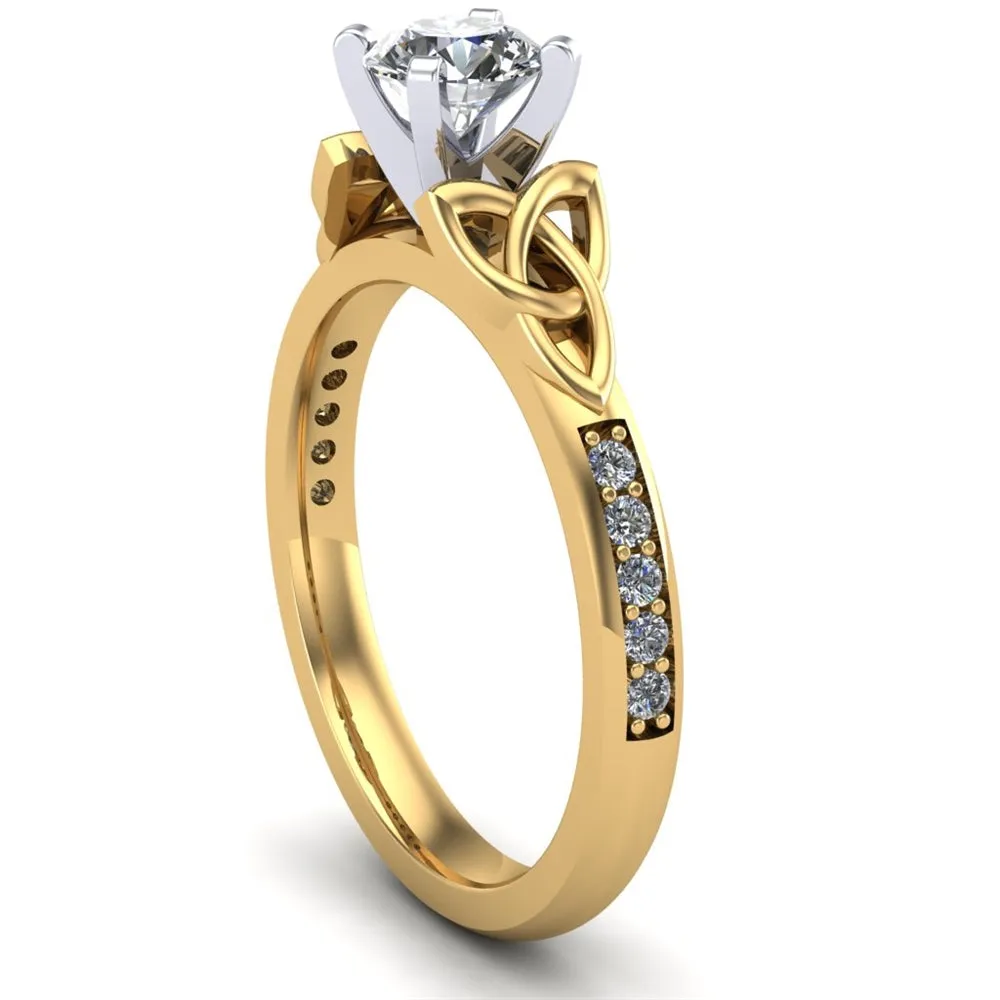 Celtic Engagement Ring AYLIN-1-YELLOW-ROUND