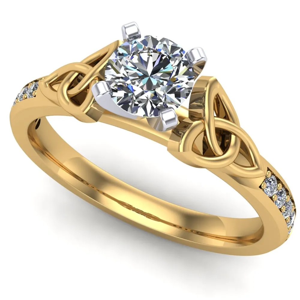 Celtic Engagement Ring AYLIN-1-YELLOW-ROUND