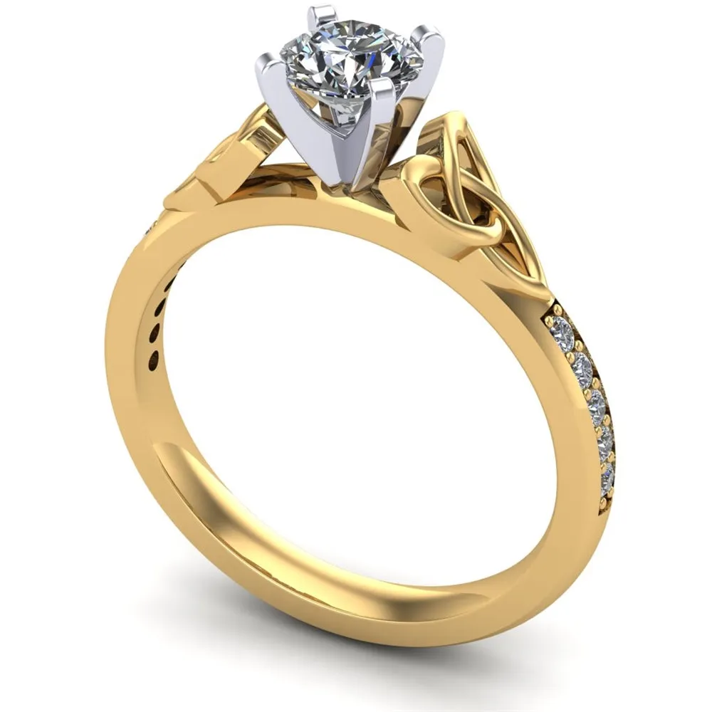 Celtic Engagement Ring AYLIN-1-YELLOW-ROUND