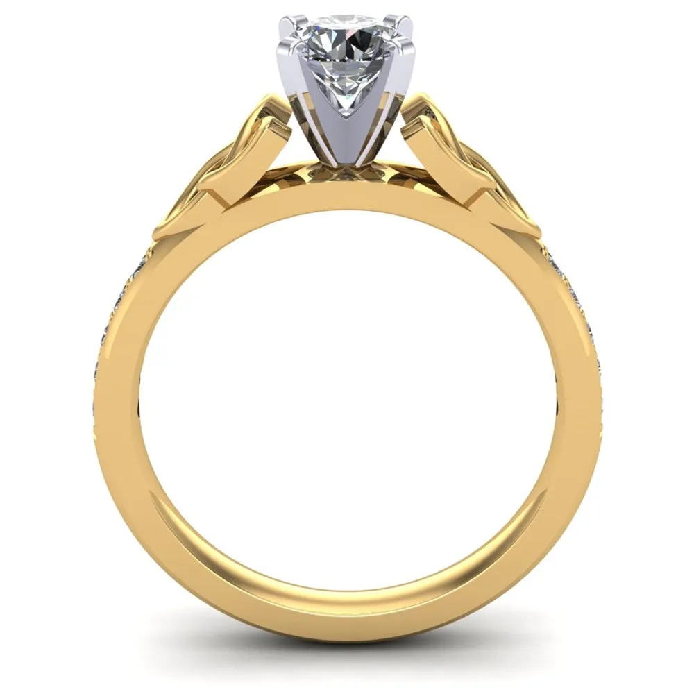 Celtic Engagement Ring AYLIN-1-YELLOW-ROUND
