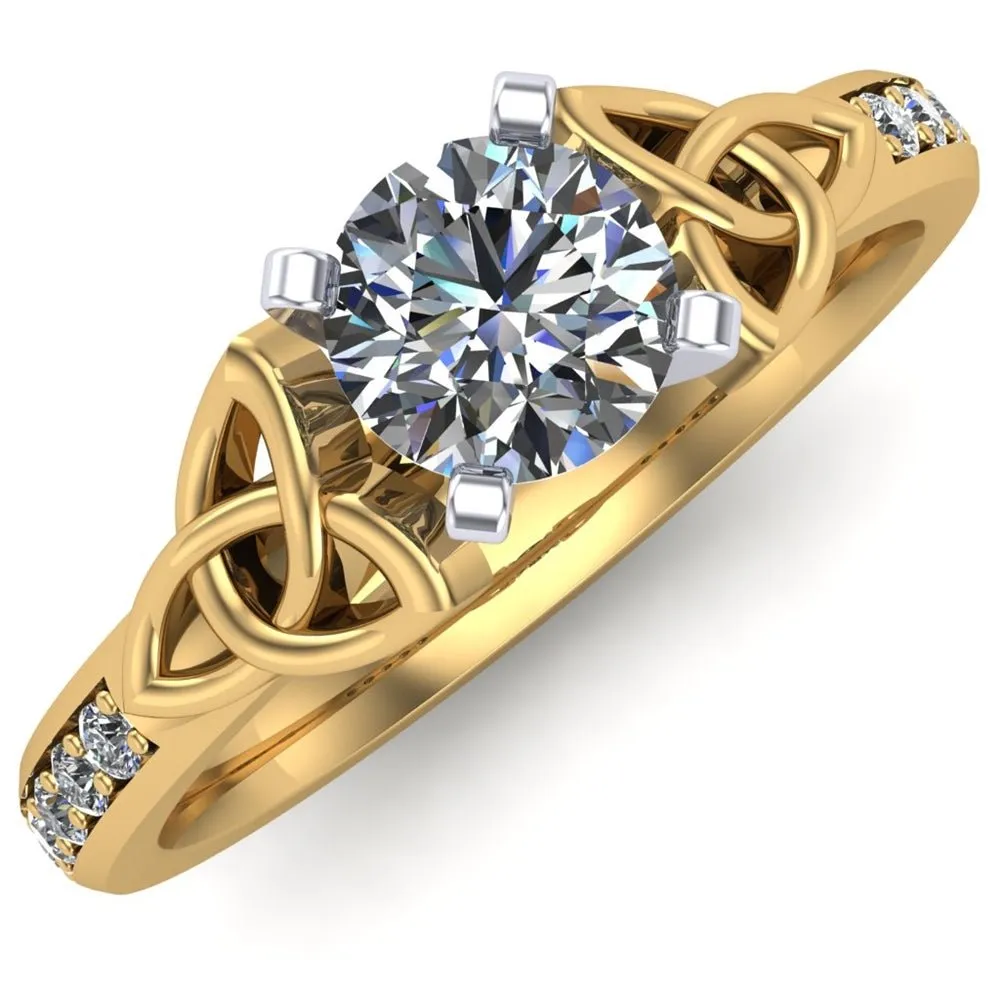 Celtic Engagement Ring AYLIN-1-YELLOW-ROUND