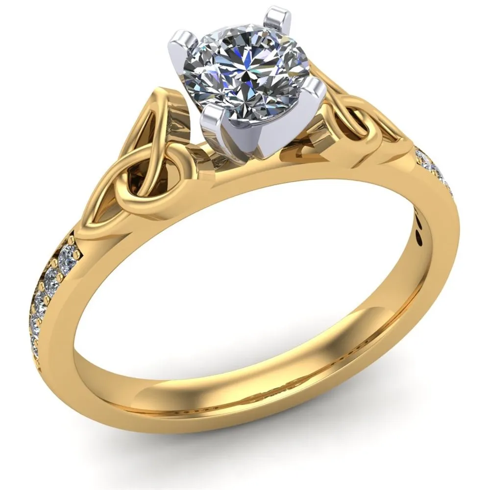 Celtic Engagement Ring AYLIN-1-YELLOW-ROUND
