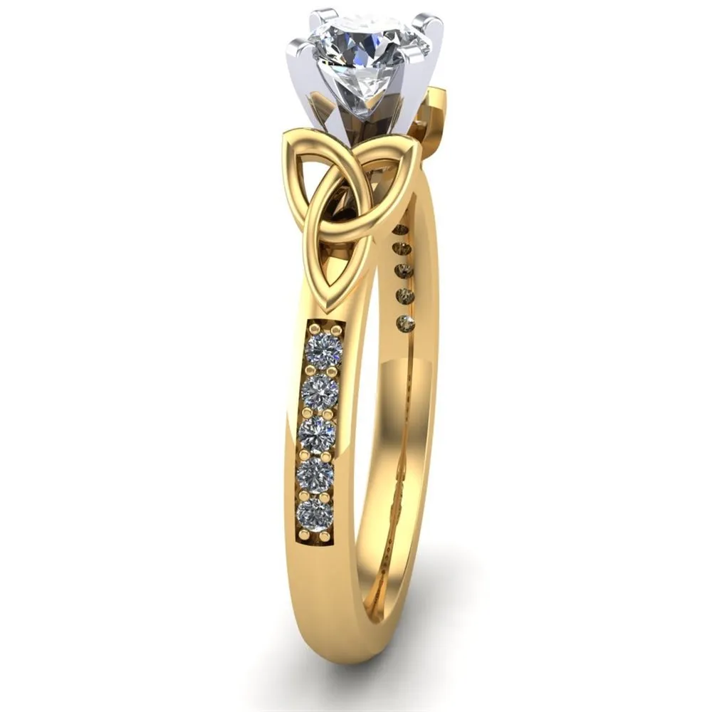 Celtic Engagement Ring AYLIN-1-YELLOW-ROUND