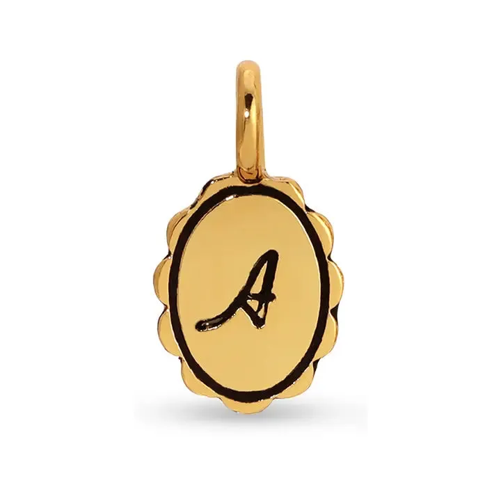 Charm Garden Scalloped Initial Charm