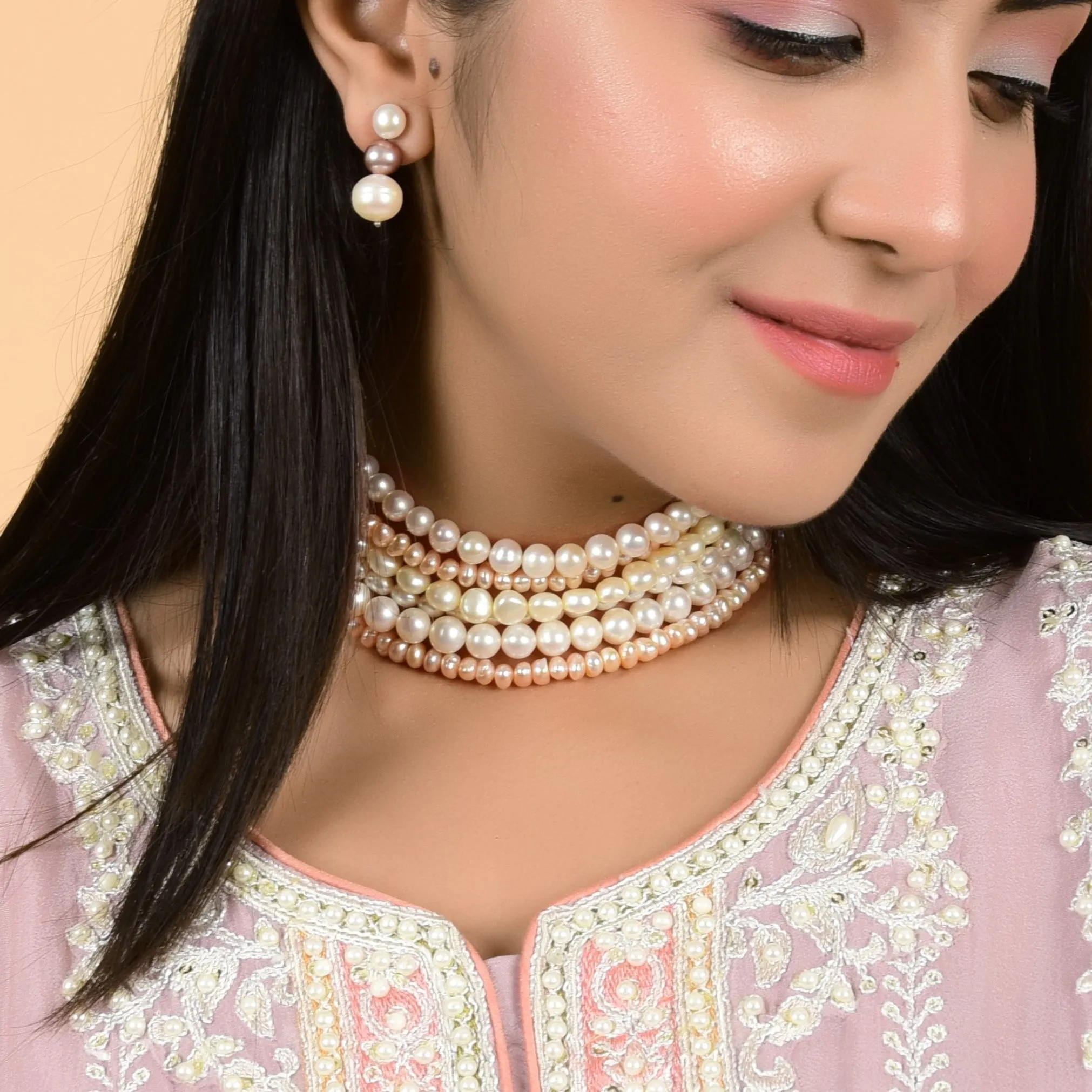 Chic Choker Pearl Combo Set