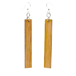 Chic Rectangles Bamboo Earrings - Eco-Friendly Essential Oil Diffusing Jewelry