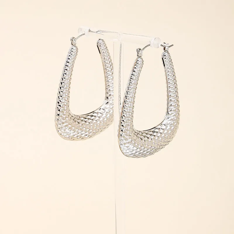 Chic Vienna Verve Metal U-Shaped Earrings - Trendy Wholesale Jewelry