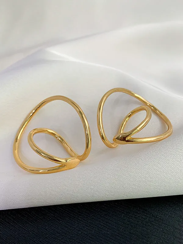 Chicmy-Chic Irregular Solid Color Twist Earrings