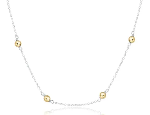 choker simplicity chain sterling mixed metal - classic 4mm gold
