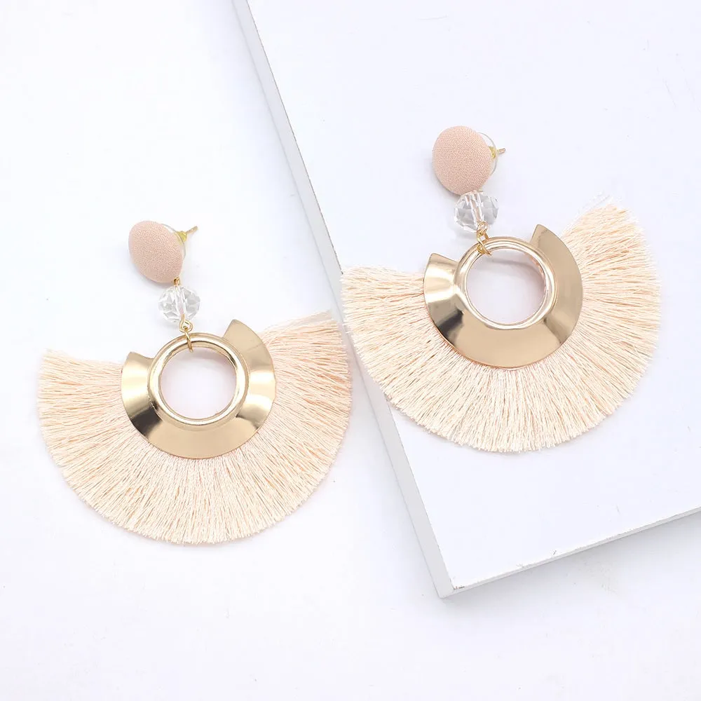Cicly Drop Tassel Earrings