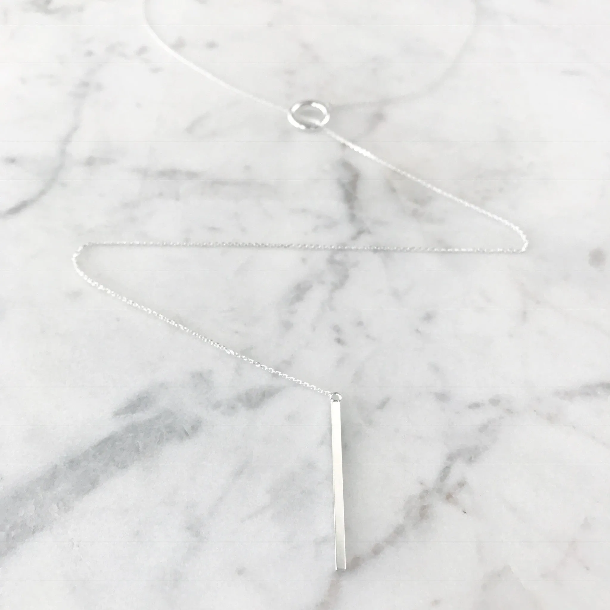 Circle Lariat - Sterling Silver