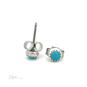 Circular Turquoise Studs