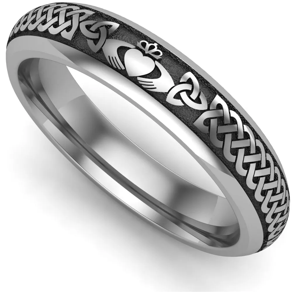 Claddagh Wedding Ring UCL1-TITAN4M - TITANIUM