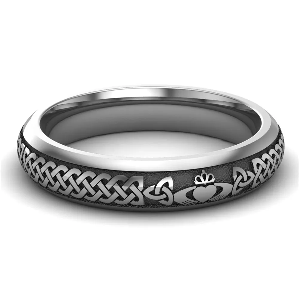 Claddagh Wedding Ring UCL1-TITAN4M - TITANIUM