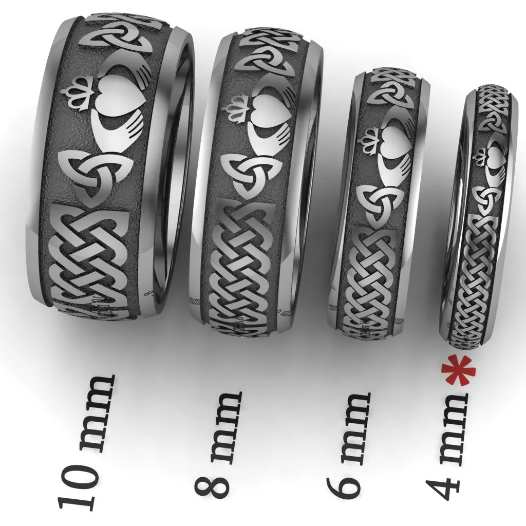 Claddagh Wedding Ring UCL1-TITAN4M - TITANIUM