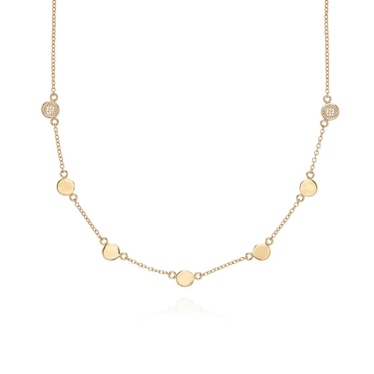 Classic Mini Disc Collar Necklace
