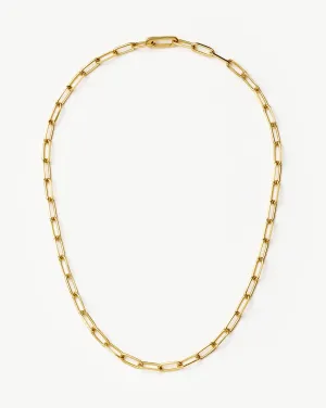 Classic Paperclip Chain Necklace | 18ct Gold Plated