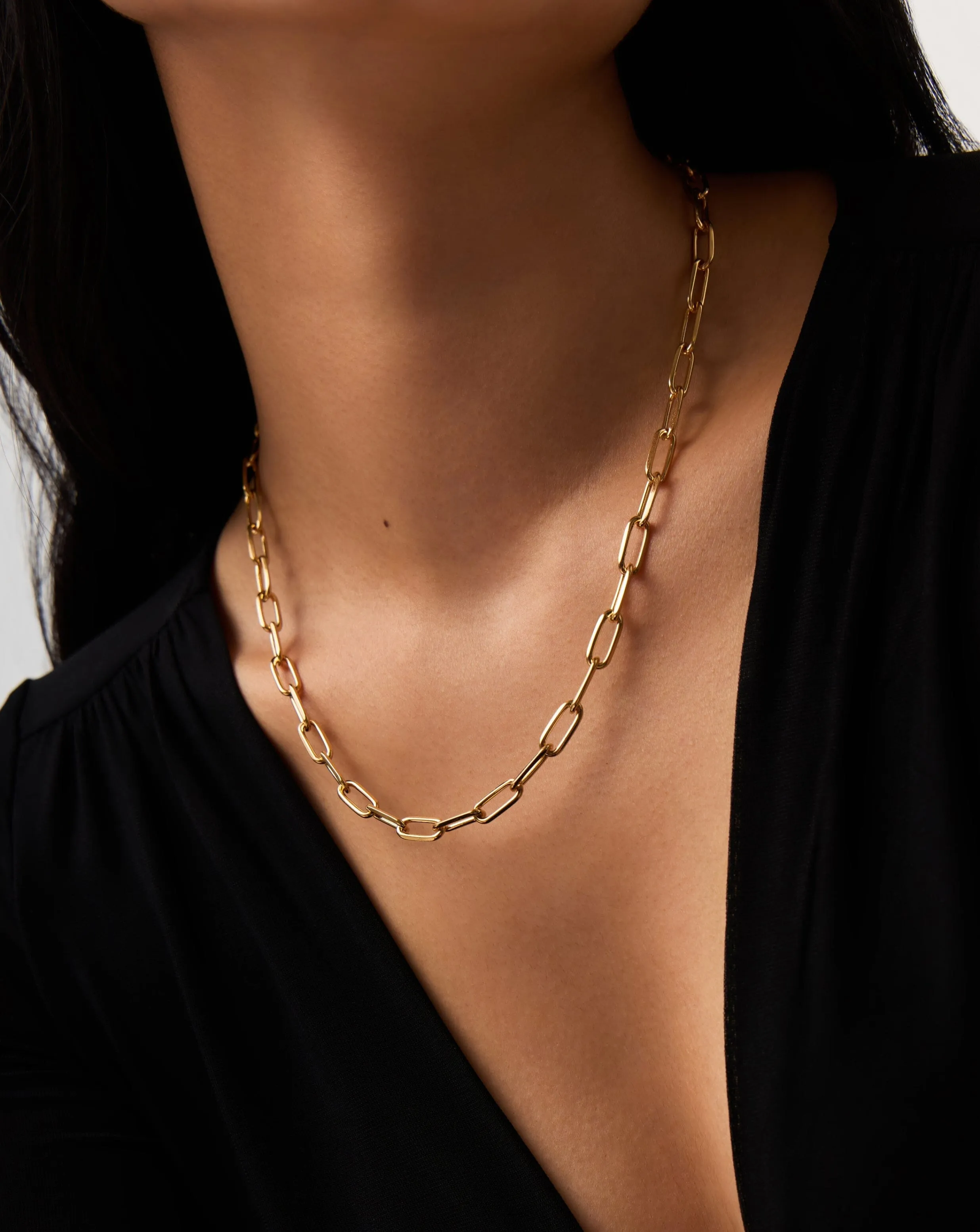 Classic Paperclip Chain Necklace | 18ct Gold Plated
