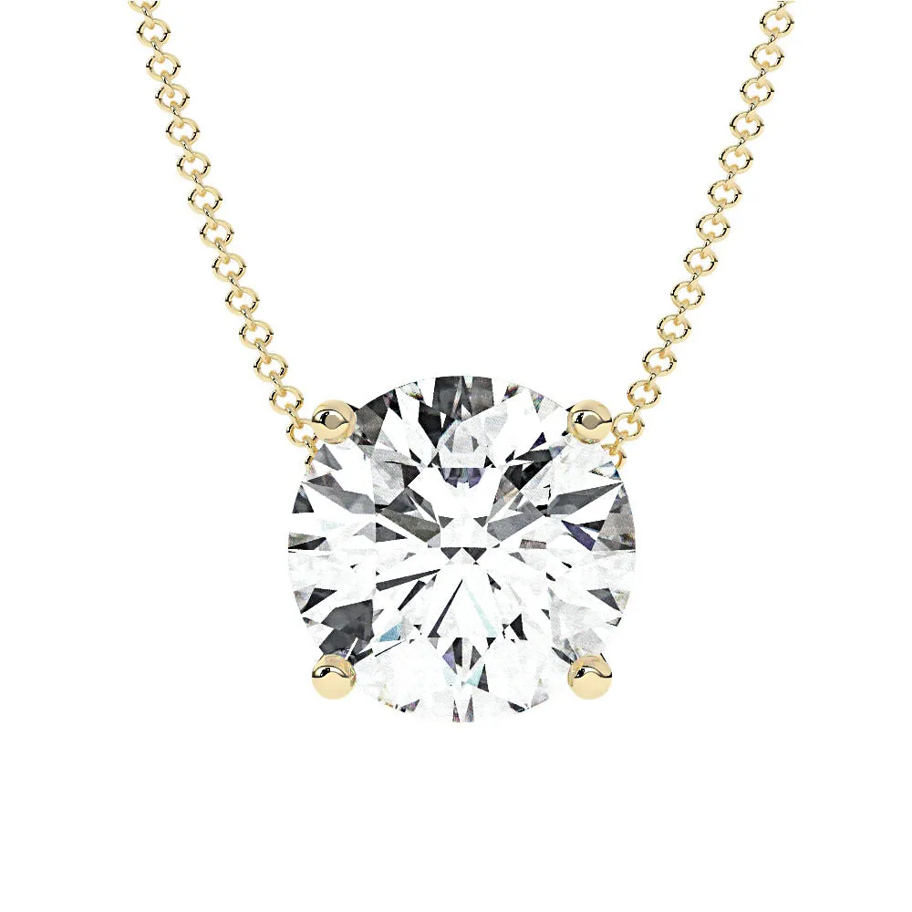 Classic Round Natural Diamond Pendant
